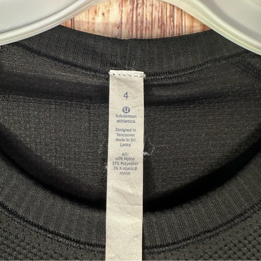 Lululemon Athletica Swiftly Tech Long Sleeve Crew Size 4 Black - Picture 15 of 16